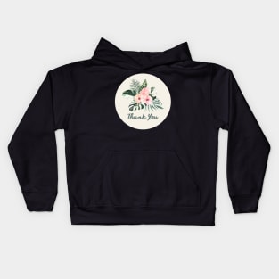 Thank You with Flower 02 Kids Hoodie